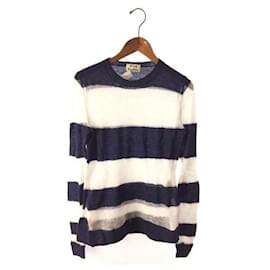 Acne Pullover Weiß Marineblau