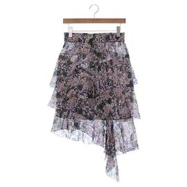[Usado] ISABEL MARANT ETOILE Saia até o joelho senhora Branco Roxo
