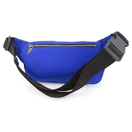 Balmain-[Used] Balmain Body Bag Waist Pouch Nylon Blue Blue Logo Embroidery Men's-Blue