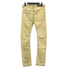 Balmain-[Used] Balmain denim pants Skinny bleached T570 b701 Beige 27 Domestic regular IBO15 men's-Beige