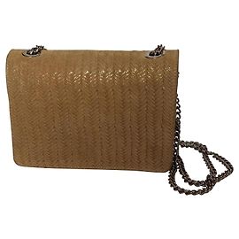 Mika Sarolea Braided Gold Leather Handbag Golden