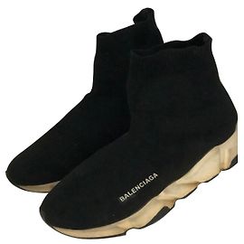 Botas Balenciaga Pretas e Brancas Preto Branco