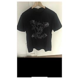 Louis Vuitton-Louis Vuitton t-shirt with floral embroidery-White,Blue