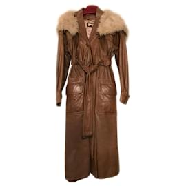 Kenzo-Superb new Kenzo coat in leather-Light brown