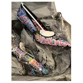 Balenciaga-graffiti heels-Multiple colors