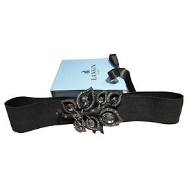 Lanvin Swarovski crystal leaf belt Silver hardware