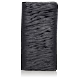 Louis Vuitton-Louis Vuitton Black Epi Brazza Long Wallet-Black