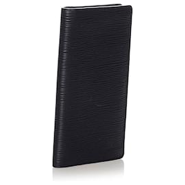 Louis Vuitton-Louis Vuitton Black Epi Brazza Long Wallet-Black