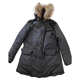 Woolrich-Woolrich Arctic Parka S con pelo real-Negro