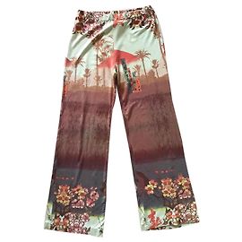 Jean Paul Gaultier Pants Japanese Motifs Viscose Multiple colors