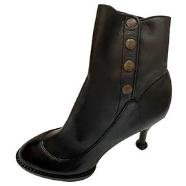Bottines Kenzo en cuir noir taille 37 Noir