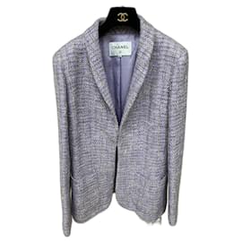 Chanel-2017 Lavender Tweed Jacket-Lavender