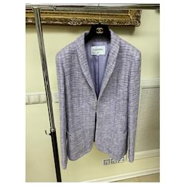 Chanel-2017 Lavender Tweed Jacket-Lavender