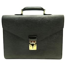 Louis Vuitton-CARTABLE SACOCHE LOUIS VUITTON SERVIETTE AMBASSADEUR EN CUIR EPI BRIEFCASE-Noir