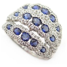 BURMA-RINGGRÖSSE 54 in Sterling Silber 925 & SAPHIR SILBER SAPHIR RING Silber