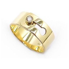 RING DINH VAN LOCK 53 In yellow gold 18K AND DIAMOND GOLD DIAMOND RING Golden