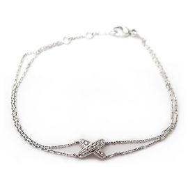 CHAUMET ARMBAND GLIEDERSATZ 17 cm oder blanc 18K & DIAMANT GOLD DIAMANTEN Silber