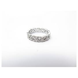 De Beers-RING OF BEERS FLOWERS PETALS T55 IN WHITE GOLD DIAMONDS 1CT DIAMONDS RING-Silvery