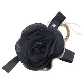 Charm Pendente Fiore Marni in Seta Nera Nero