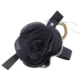 Marni-Marni Flower Pendant Charm in Black Silk-Black