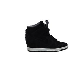 Baskets Nike Dunk Sky Hi en cuir gomme noir Noir