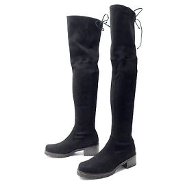 NINE STUART WEITZMAN VANLAND SHOES BOOTS 1029072 38.5 SUEDE BOOTS Black
