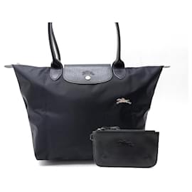 Longchamp-NEU HANDTASCHE LONGCHAMP LE PLIAGE CLUB L L1899619 LEINWAND + GELDBÖRSE-Schwarz