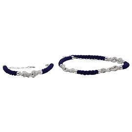 Swarovski Nice colar e pulseira com nó em cristal azul marinho Azul Azul marinho
