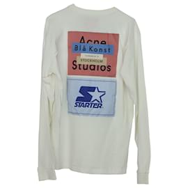Autre Marque-Acne Studios Long Sleeve T-shirt in Off-white Cotton-White