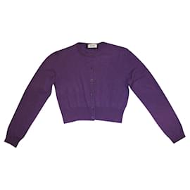Moschino-Moschino short cardigan-Dark purple