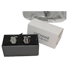 Yves Saint Laurent-Cufflinks-Silvery