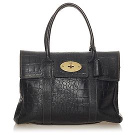 Mulberry Black Bayswater Leather Tote Bag Black