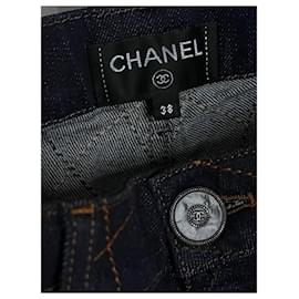 Chanel-2021 Nouveau jean matelassé-Bleu Marine