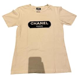 Chanel-Camiseta Chanel-Negro,Blanco