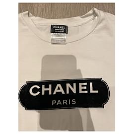 Chanel-T-SHIRT CHANEL-Noir,Blanc