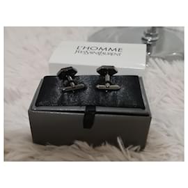 Yves Saint Laurent-Cufflinks-Dark grey