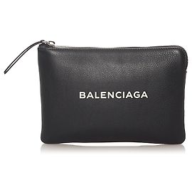 Balenciaga Pochette Everyday in pelle nera Nero