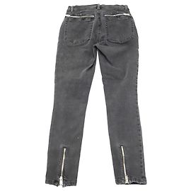 Vaqueros pitillo con cremallera de metal en algodón negro de Marc Jacobs Negro