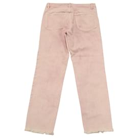 Isabel Marant-Isabel Marant Etoile Vintage Style Acid Wash Jeans in Pink Cotton-Pink
