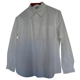 Autre Marque Camisa Blanca de Algodón Talla 44 Blanco