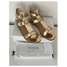 Balmain-Sandals-Golden