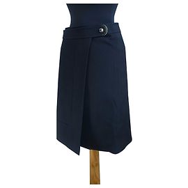 Salvatore Ferragamo Black Wool Skirt Black