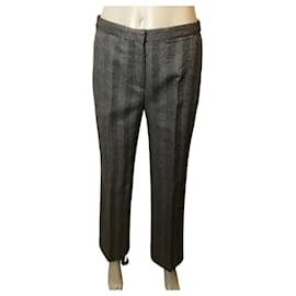 Cacharel-Cacharel herringbone wool trousers-Black,White
