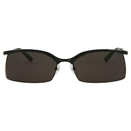 Balenciaga-Óculos de sol de metal com estrutura retangular-Preto