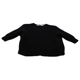 Valentino-Valentino Knit Cropped Sweater in Black Cashmere-Black