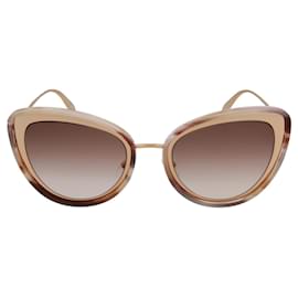 Alexander Mcqueen-Cat-Eye Frame Acetate Sunglasses-Pink