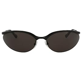 Balenciaga-Óculos de sol de metal com armação de olho de gato-Preto