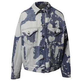 Frame Denim Chaqueta Frame Le Splash extragrande en denim azul Otro Impresión de pitón