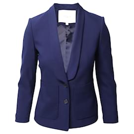 Blazer Maje en Polyester Bleu Bleu
