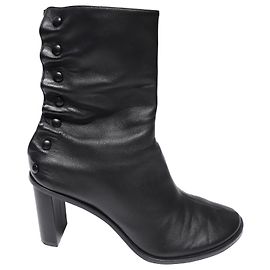 Botines The Row Teatime Snap en cuero negro Negro